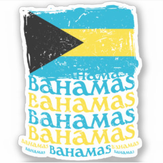 Vacation Bahamas Flag Sticker Cruise Bahamian