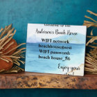 Vacation Beach Home WIFI information Watercolor