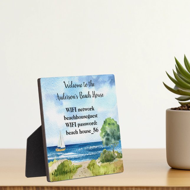 Vacation Beach Home WIFI Short term Rental Plaque (Creator Uploaded)