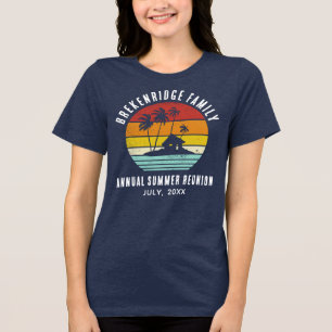 Vacation Beach House Family Reunion Matching Tri-Blend Shirt