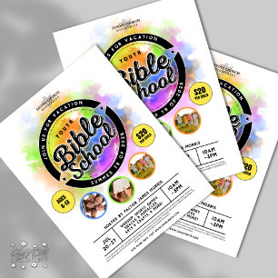 Vacation Bible School Church Summer Event Flyer