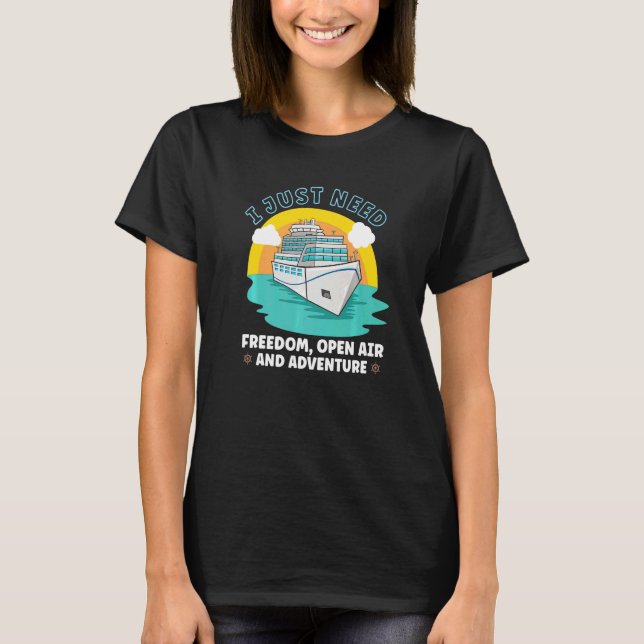 Vacation Boating Boat Captain Cruise Ship Cruising T-Shirt (Front)
