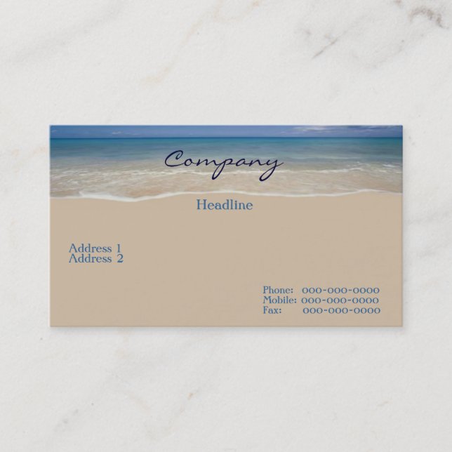 Vacation Business Card (Front)