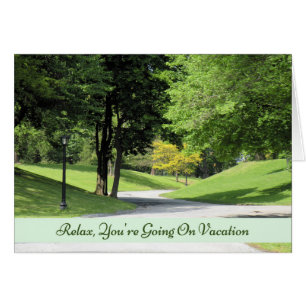 Vacation Card With an Image of Hills and Trees