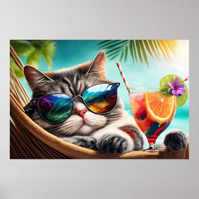 Vacation Cat Poster (Front)