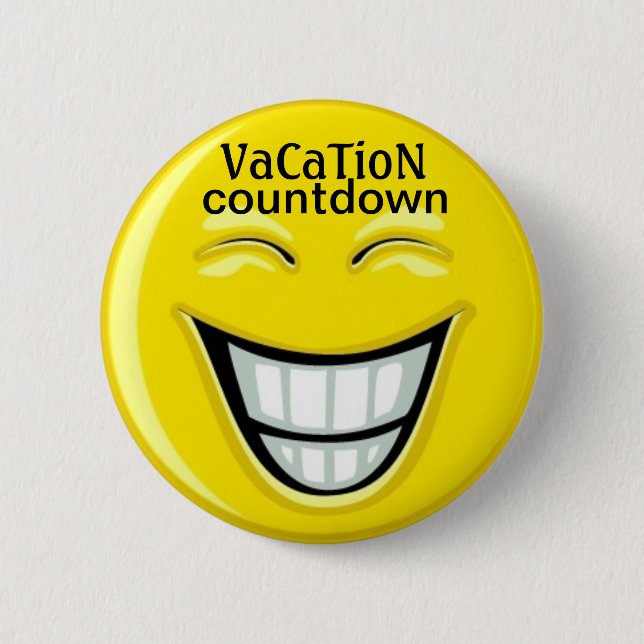 VaCaTioN countdown - SRF 6 Cm Round Badge (Front)