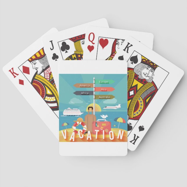 Vacation Destinations Playing Cards (Back)