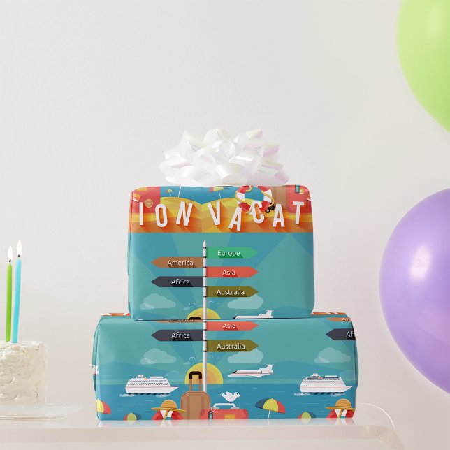 Vacation Destinations Wrapping Paper (Creator Uploaded)