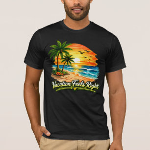 Vacation Feels Right Soft Jersey T-Shirt USA