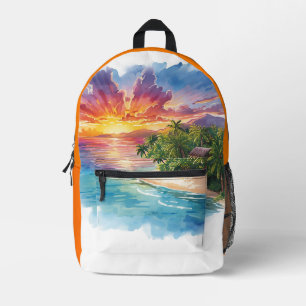 Vacation, Hello Summer,Hello Beach Printed Backpac Backpack