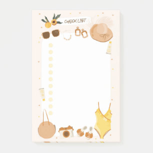 Vacation Holiday Check List Post-It Notes