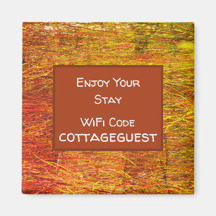 Vacation Home Promo Wifi Code House Guest Magnet