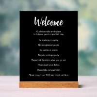 Vacation House Rules White and Black Template