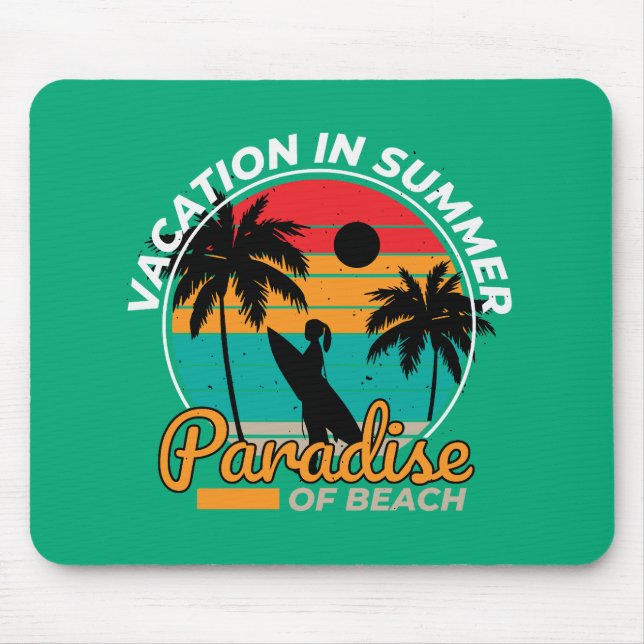 Vacation in Summer Mouse Mat (Front)