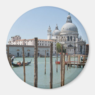 Vacation in Venice landscape round magnet