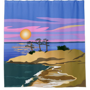 Vacation Island 1 Shower Curtain