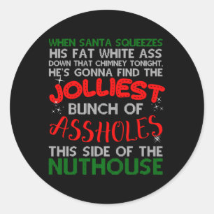 Vacation Jolliest Bunch Ugly Classic Round Sticker