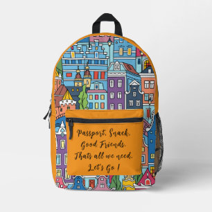 Vacation,Let's Go ! Printed Backpack