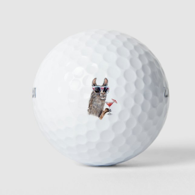 Vacation Llama Golf Balls (Front)