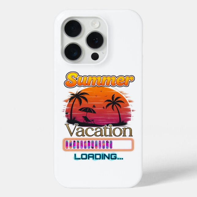 Vacation Loading Summer Sunset Beach Case-Mate iPhone Case (Back)