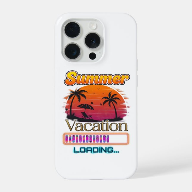 Vacation Loading Summer Sunset Beach iPhone Case (Back)