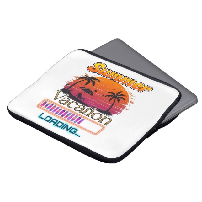Vacation Loading Summer Sunset Beach Laptop Sleeve (Front Top)