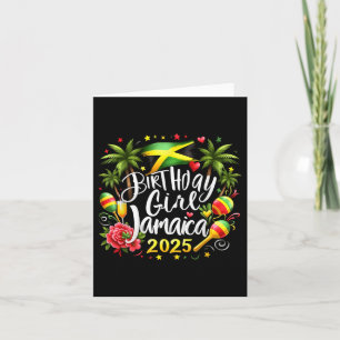 Vacation Matching Birthday Girl Jamaica 2025 Birth Card