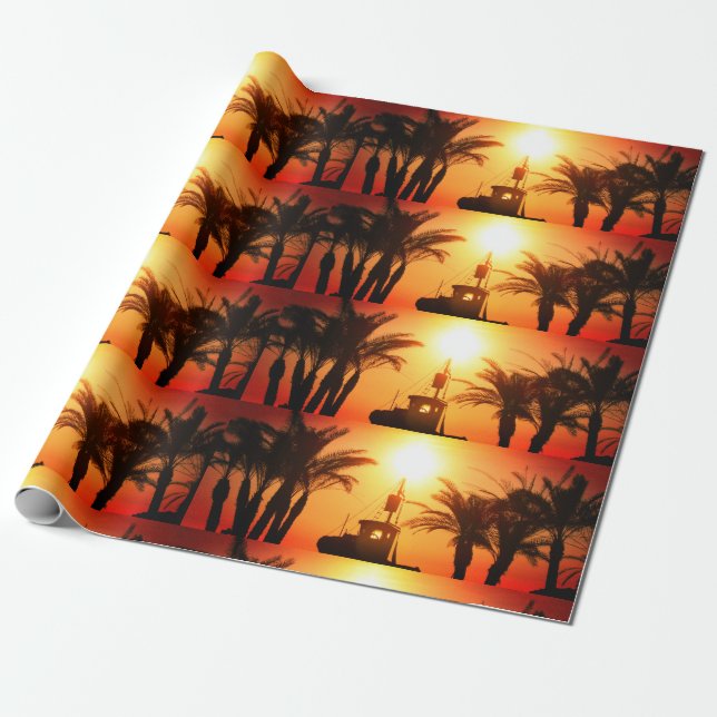 Vacation Matte Wrapping Paper, Wrapping Paper (Unrolled)