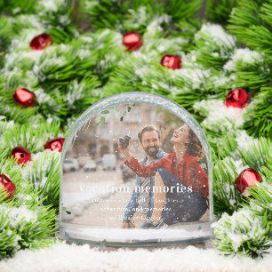 Vacation Memories Custom Travel Photo Keepsake Snowglobe