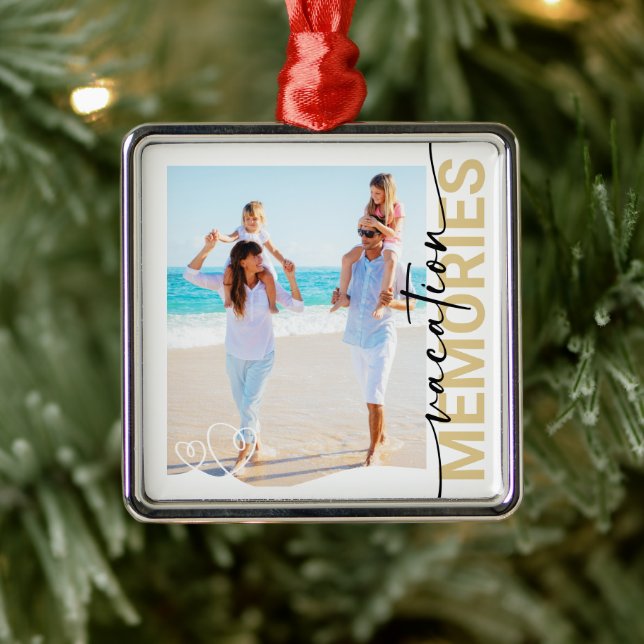 Vacation Memories Photo Keepsake Metal Tree Decoration (Tree)