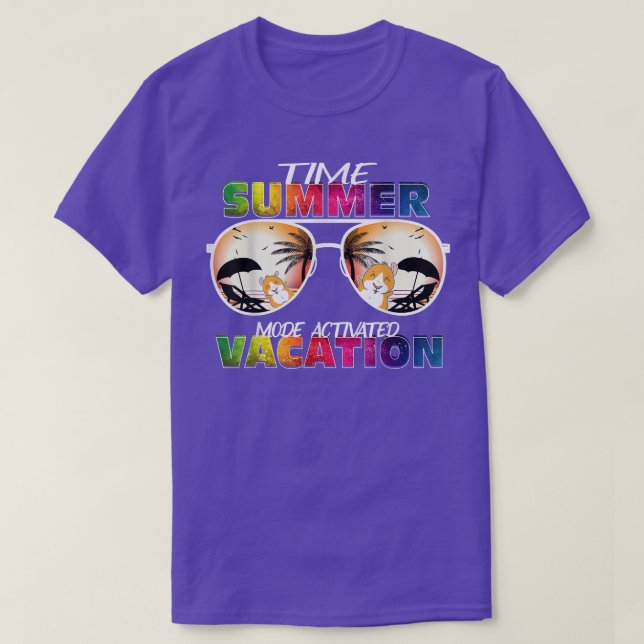 Vacation Mode Activated Summer love Sunglasses gui T-Shirt (Design Front)