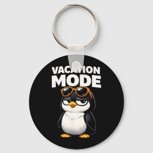 Vacation Mode Cute Penguin Funny Adorable Animal Key Ring
