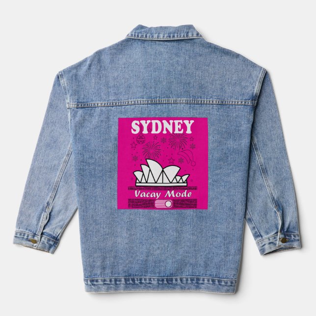 Vacation mode denim jacket (Back)
