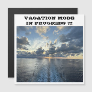 VACATION MODE IN PROGRESS CRUISE SHIP DOOR MAGNET