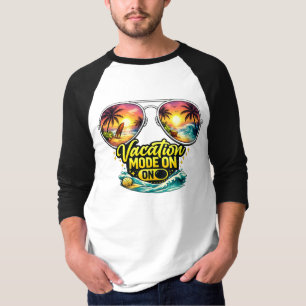 Vacation Mode On Beach Vacation Raglan Tee