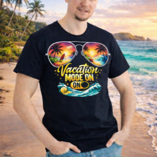 Vacation Mode On Feels Like Ocean Sunset Dark Tee