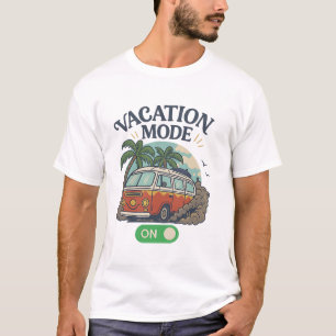 Vacation Mode On – Retro VW Camper Van Palm Tree G T-Shirt