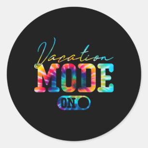 Vacation Mode Summer Tie Dye Family Beach Vacay Mo Classic Round Sticker
