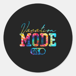 Vacation Mode Summer Tie Dye Family Beach Vacay Mo Classic Round Sticker