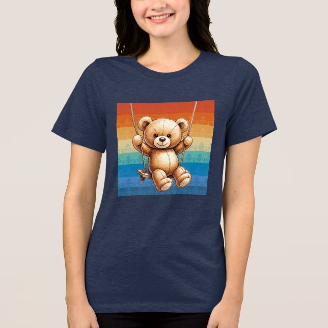 vacation mode Tri-Blend shirt (Front)