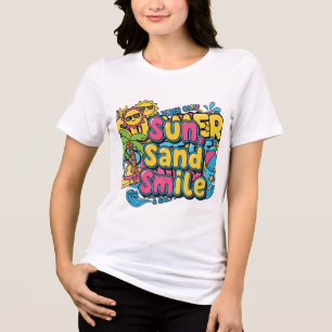 Vacation Mood – Cartoon Women's T-Shirt Tri-Blend Shirt