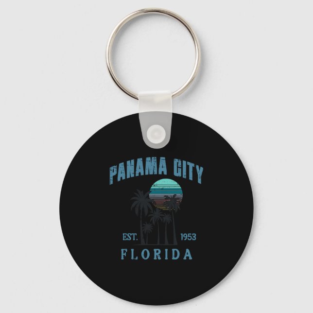 Vacation Panama City Florida Est 1953 Summer Men W Key Ring (Front)