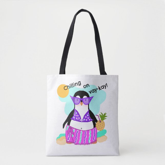 Vacation Penguin TOTE BAG (Front)