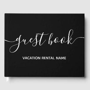 Vacation Rental Black Guest Book