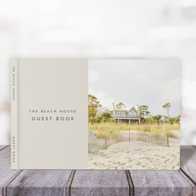 Vacation Rental Guest Comments Beach House Neutral Guest Book (Creator Uploaded)