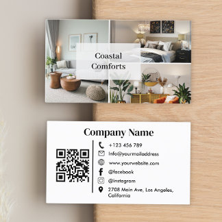 Vacation Rental Guest House QR Code Business Card