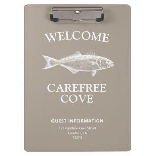 Vacation Rental Guest Information Clipboard