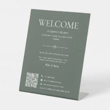 Vacation Rental Home Welcome QR Code Muted Green