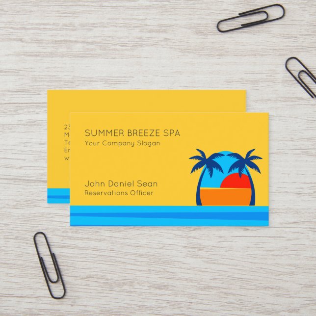 Vacation Rental Homestays Holiday Cottages Business Card (Front/Back In Situ)