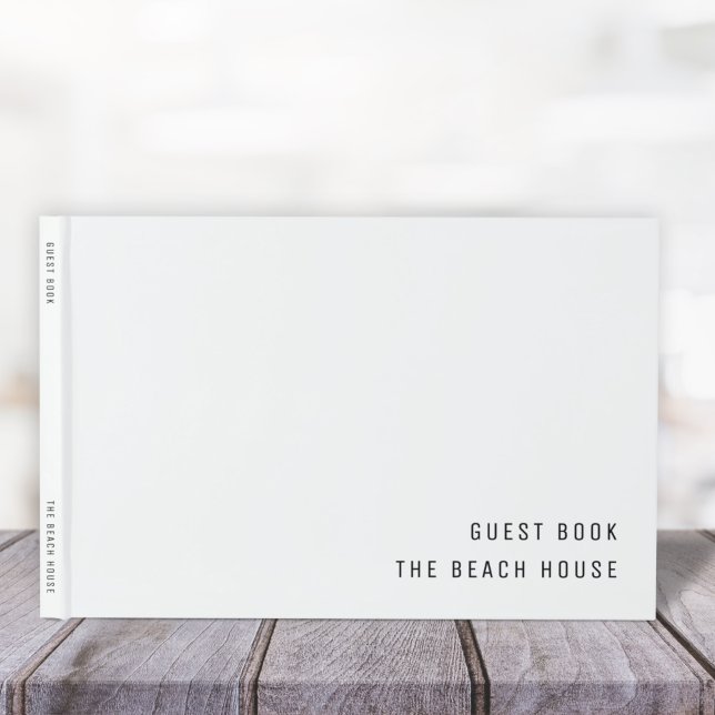 Vacation Rental | Minimalist Clean Simple White Guest Book (Creator Uploaded)